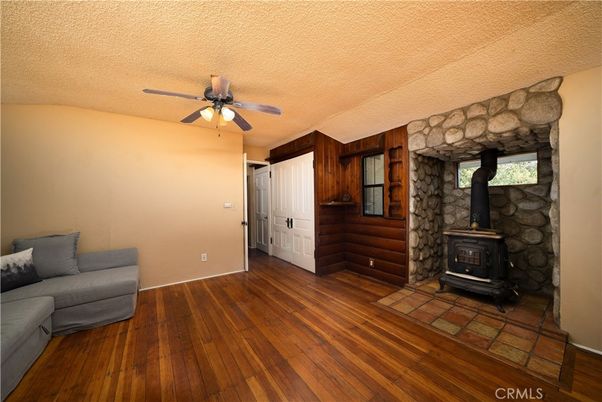 Fireplace, Interior, Stone Walls, Wood Texture Flooring