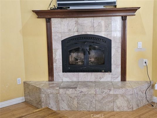 Fireplace, Interior, Wood Texture Flooring
