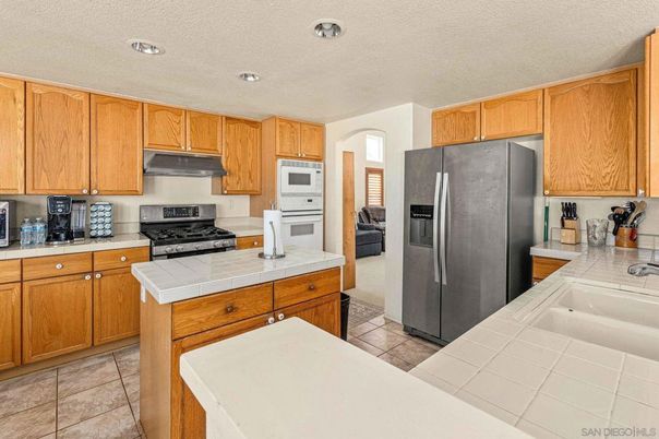Interior, Kitchen, Recessed Lighting, Tile Countertops