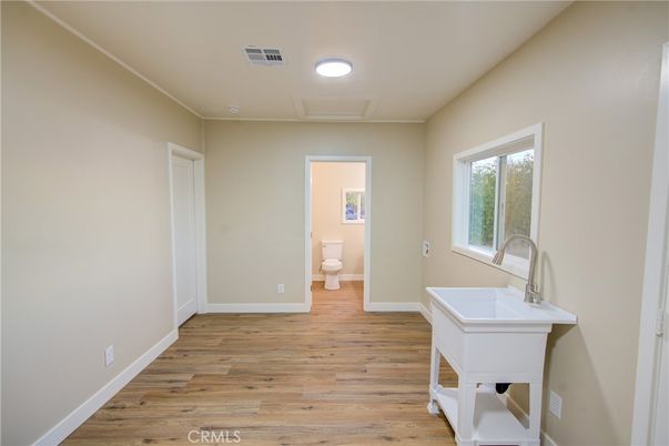 Bathroom, Empty room, Interior, Wood Texture Flooring