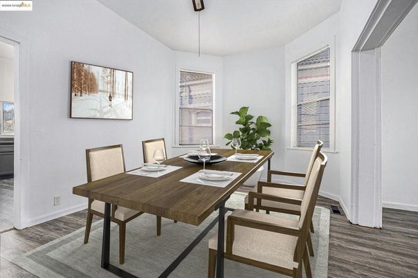 Dining room, Interior, Wood Texture Flooring