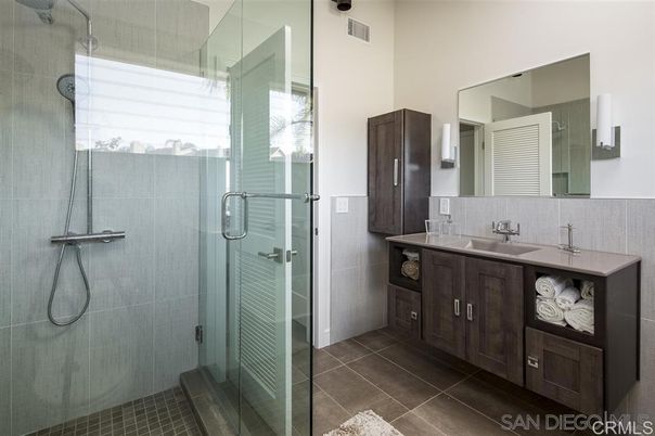Bathroom, Dual Sink Vanities, Glass Shower, Interior