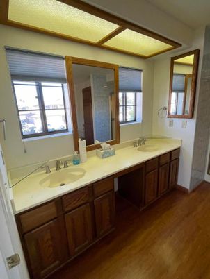 Bathroom, Dual Sink Vanities, Interior, Wood Texture Flooring