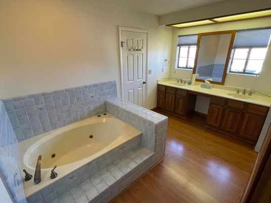 Bathroom, Dual Sink Vanities, Interior, Wood Texture Flooring
