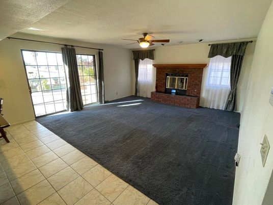Empty room, Fireplace, Interior