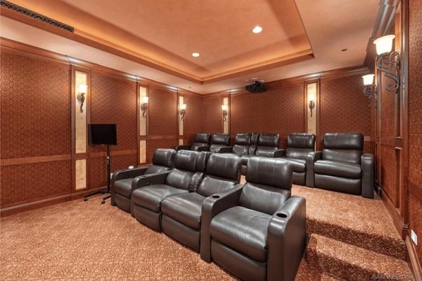 Home Theatre Room, Interior, Recessed Lighting, Theatre Room