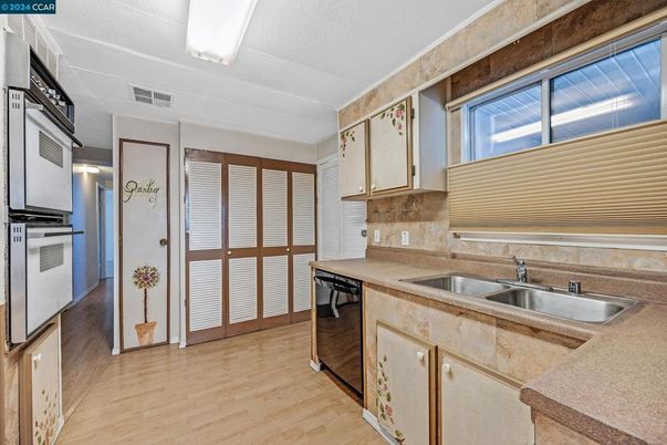 Interior, Kitchen, Wood Texture Flooring