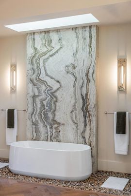 Bathroom, Free Standing Baths, Interior, Marble Walls