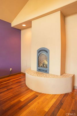 Fireplace, Interior, Recessed Lighting, Wood Texture Flooring