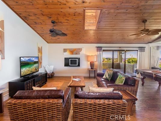 Billiard Table, Fireplace, Game Room, Interior, Living room, Wooden Ceilings, Wood Texture Flooring