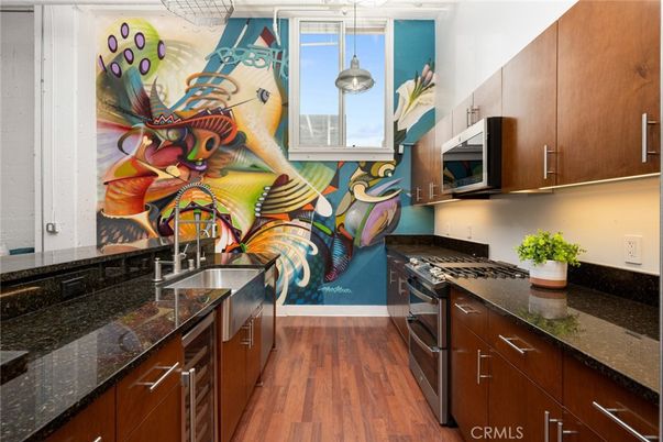 Interior, Kitchen, Pendant Lights, Stainless Steel Appliances, Wood Texture Flooring