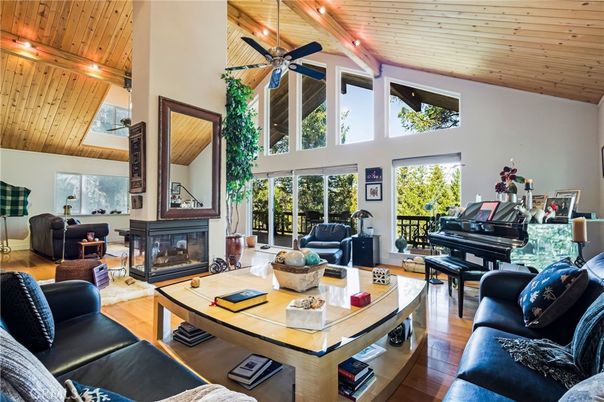 Fireplace, Interior, Living room, Piano, Wooden Ceilings, Wood Texture Flooring