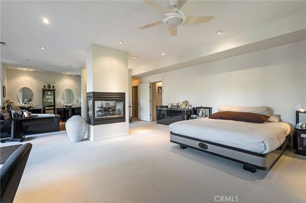 Bedroom, Fireplace, Interior, Recessed Lighting