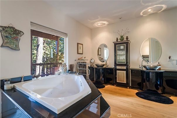 Bathroom, Interior, Recessed Lighting, Wood Texture Flooring