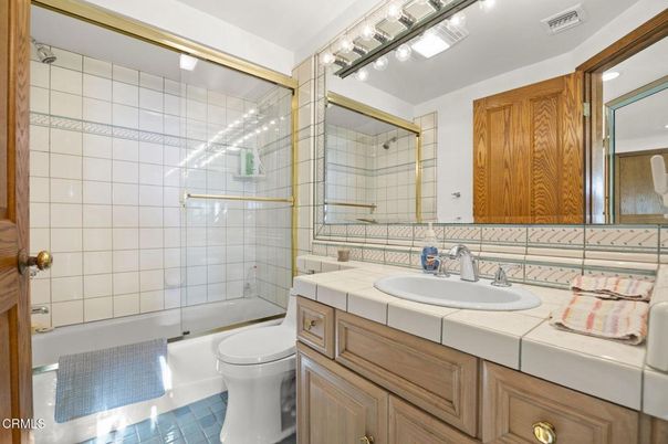 Bathroom, Glass Shower, Interior, Tile Countertops