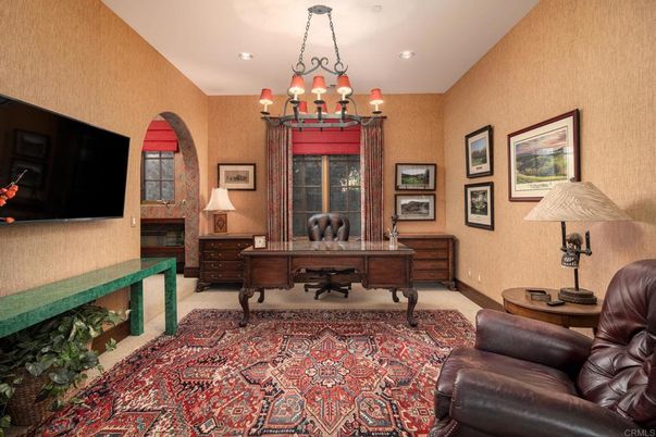 Chandelier, Home Office, Interior, Recessed Lighting