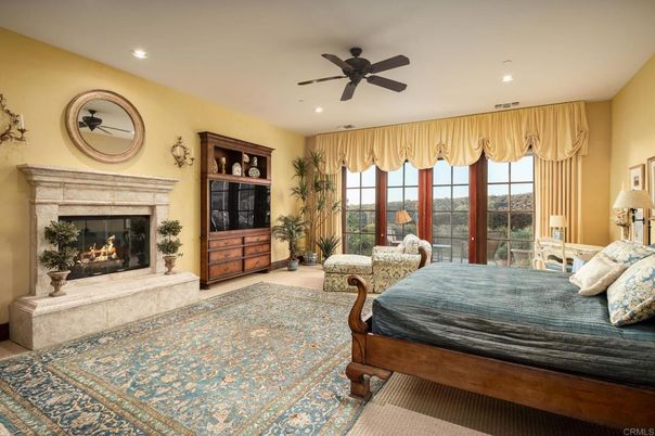 Bedroom, Fireplace, Interior, Recessed Lighting