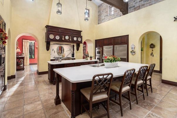 Interior, Kitchen, Recessed Lighting, Stainless Steel Appliances, Wooden Beams