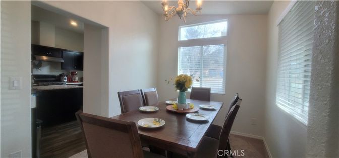 Chandelier, Dining room, Interior, Kitchen, Recessed Lighting, Wood Texture Flooring
