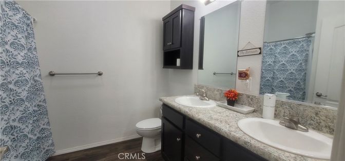 Bathroom, Dual Sink Vanities, Interior, Wood Texture Flooring