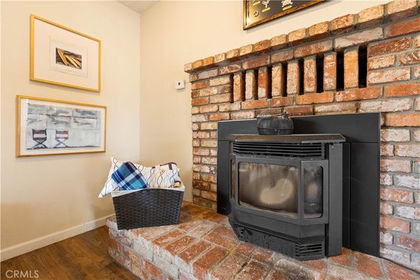 Fireplace, Interior, Stone Walls, Wood Texture Flooring
