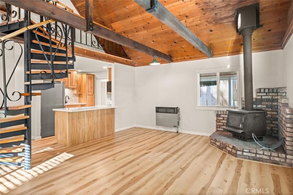 Fireplace, Interior, Kitchen, Wooden Beams, Wooden Ceilings, Wood Texture Flooring