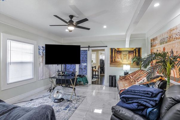 Home Office, Interior, Marble, Recessed Lighting