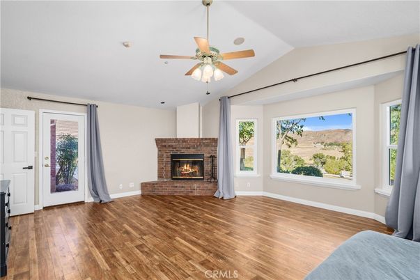 Empty room, Fireplace, Interior, Wood Texture Flooring