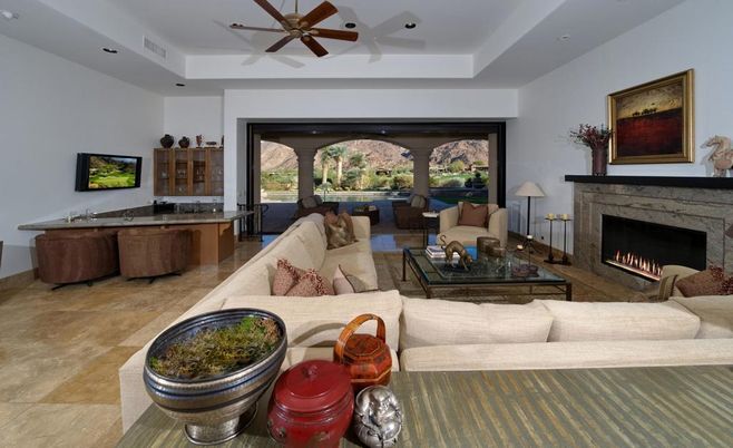 Fireplace, Interior, Living room, Recessed Lighting