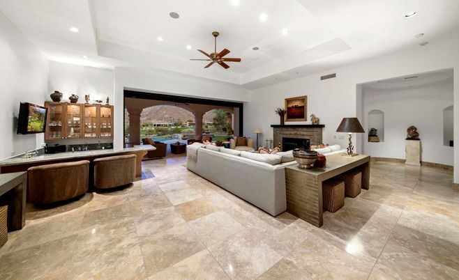 Fireplace, Interior, Living room, Recessed Lighting