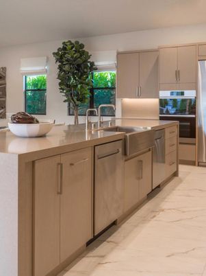 Interior, Kitchen, Marble, Stainless Steel Appliances