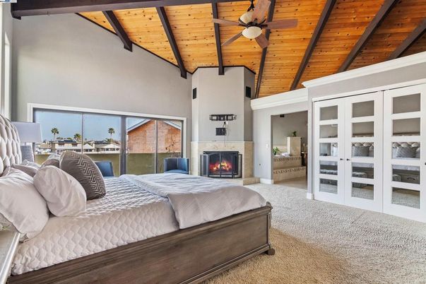 Bedroom, Fireplace, Interior, Wooden Beams, Wooden Ceilings