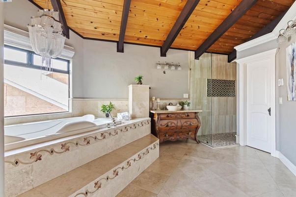 Bathroom, Interior, Wooden Beams, Wooden Ceilings