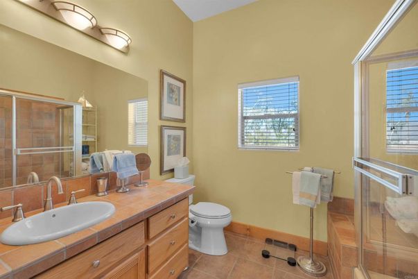 Bathroom, Glass Shower, Interior, Tile Countertops