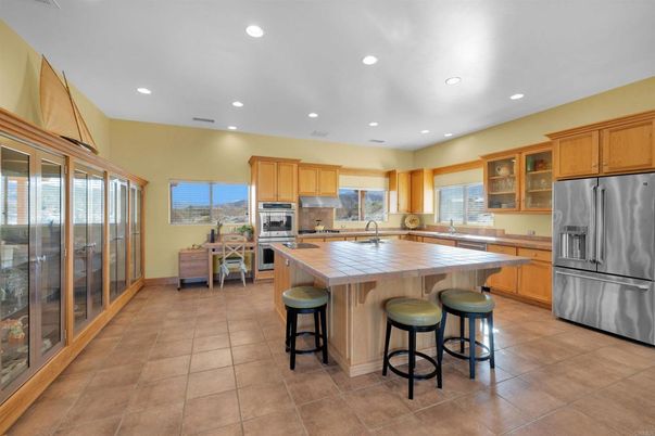 Interior, Kitchen, Recessed Lighting, Stainless Steel Appliances, Tile Countertops