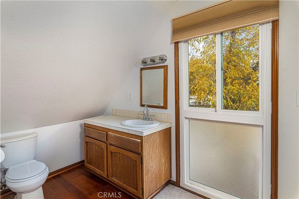 Bathroom, Interior, Tile Countertops, Wood Texture Flooring