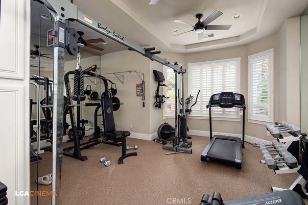 Fitness Equipment, Gym, Interior, Recessed Lighting