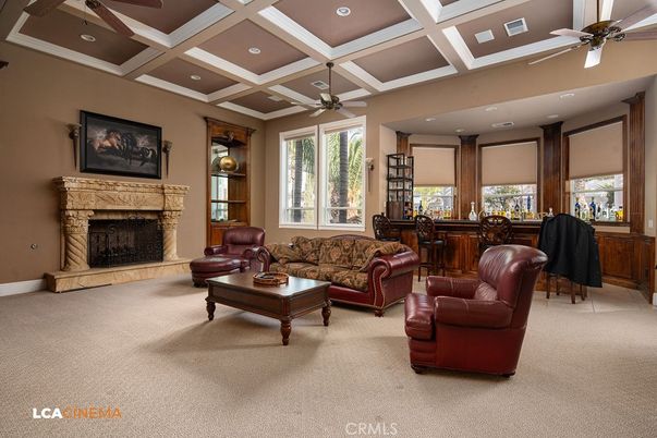 Fireplace, Interior, Living room, Recessed Lighting