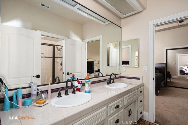 Bathroom, Dual Sink Vanities, Interior, Tile Countertops