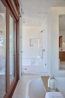 Bathroom, Glass Shower, Interior, Marble
