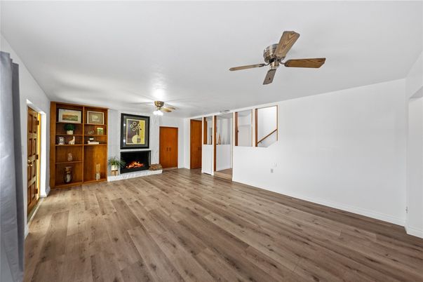 Empty room, Fireplace, Interior, Wood Texture Flooring