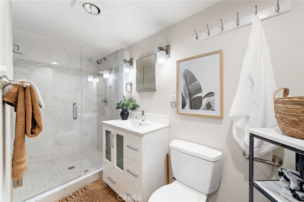 Bathroom, Glass Shower, Interior, Marble Walls