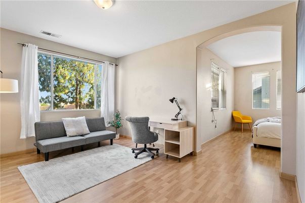 Bedroom, Home Office, Interior, Wood Texture Flooring