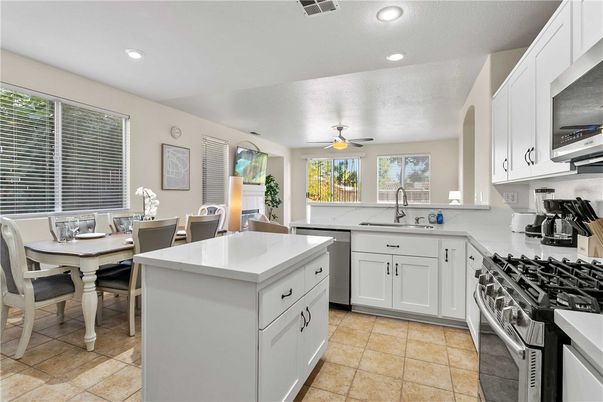 Dining room, Interior, Kitchen, Recessed Lighting, Stainless Steel Appliances