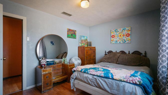 Bedroom, Interior, Wood Texture Flooring