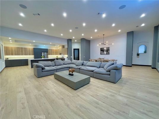 Dining room, Interior, Kitchen, Living room, Pendant Lights, Recessed Lighting, Wood Texture Flooring
