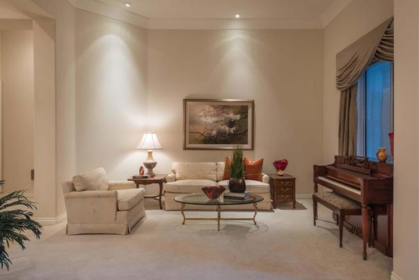 Interior, Living room, Piano, Recessed Lighting