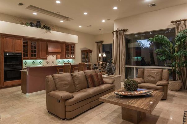 Dining room, Interior, Kitchen, Living room, Pendant Lights, Recessed Lighting