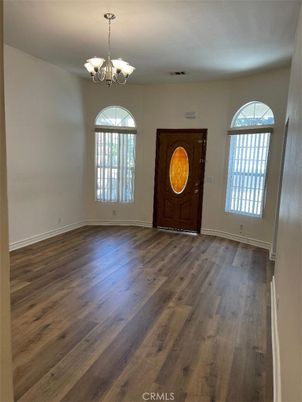 Chandelier, Empty room, Interior, Wood Texture Flooring
