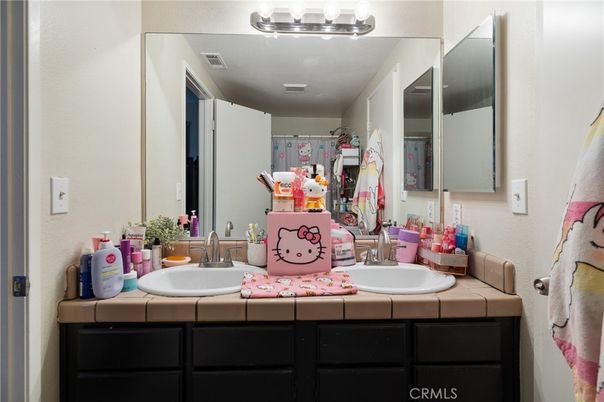 Bathroom, Dual Sink Vanities, Interior, Tile Countertops